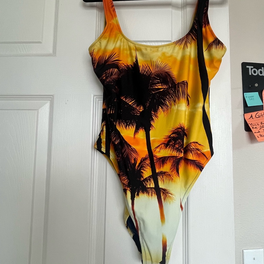 Onepiece Swimsuit Pack- Sunset Gradient / Palm Print / Iridescent (Pack of 3) - Picture 2 of 10